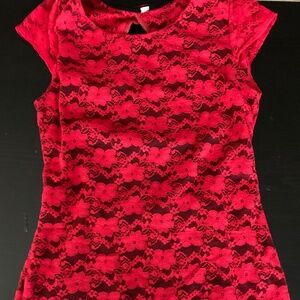 red cute mini dress